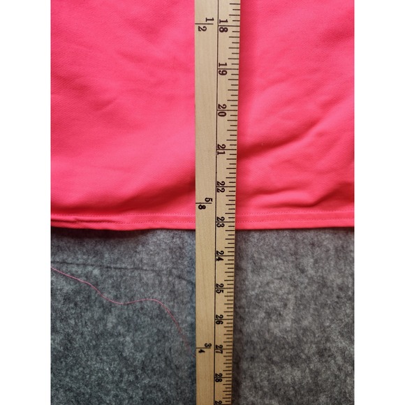 Brooks Womens Neon Pink Lime Green Quarter Zip Running Top Small Thumbholes - Picture 11 of 11